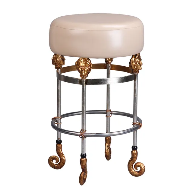 Gilded Nola Armory Short barová židle putty 66 cm