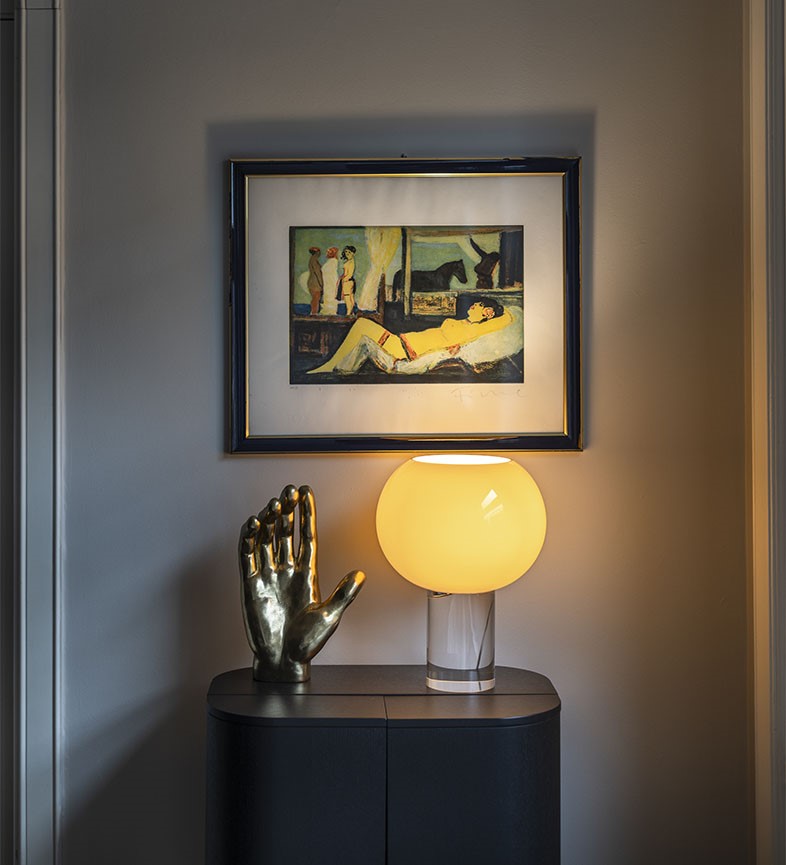 Foscarini Buds 3 stolní lampa skleněné stínidlo