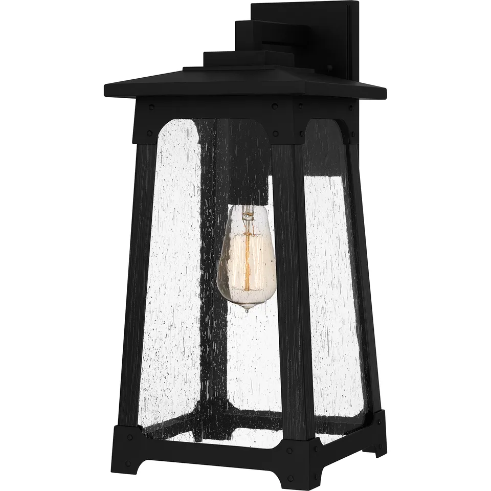 Quoizel Drescher venkovní nástěnná lampa 32 cm černá