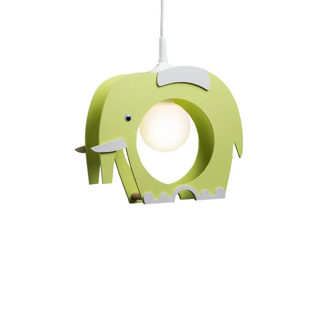 Elobra Elefant závěsná dětská lampa světle zelená