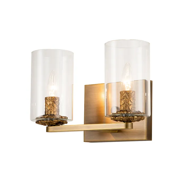 Gilded Nola Bolivar 2 Light koupelnové světlo čiré