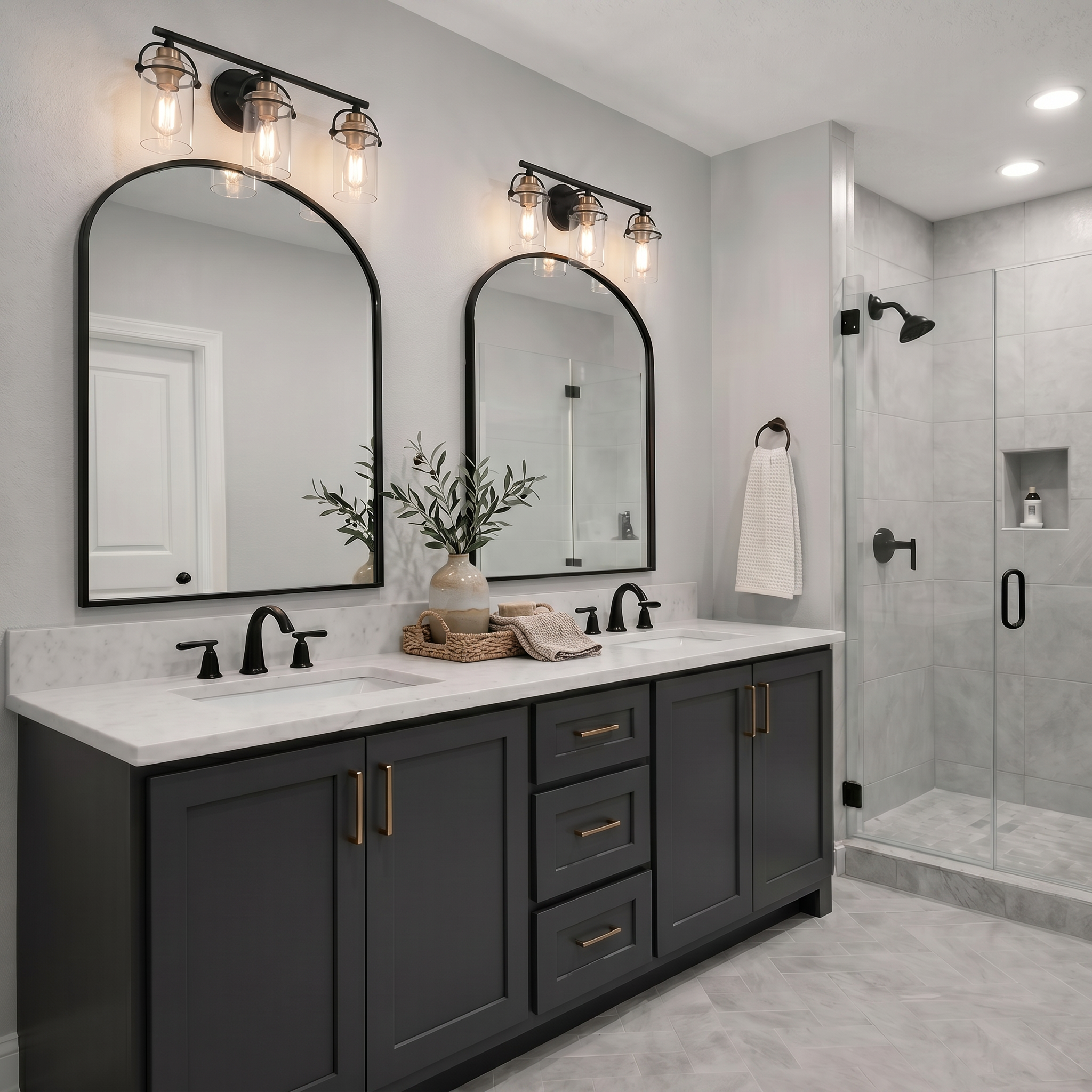 Quoizel Emerson Bath Light koupelnové svítidlo 2 světla black