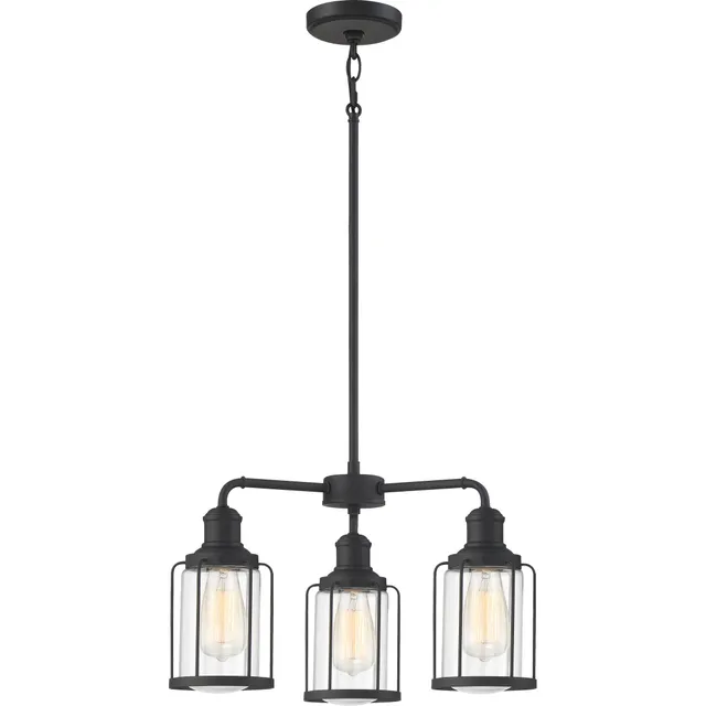 Quoizel Ludlow Chandelier lustr černý klecový 5-ramenný