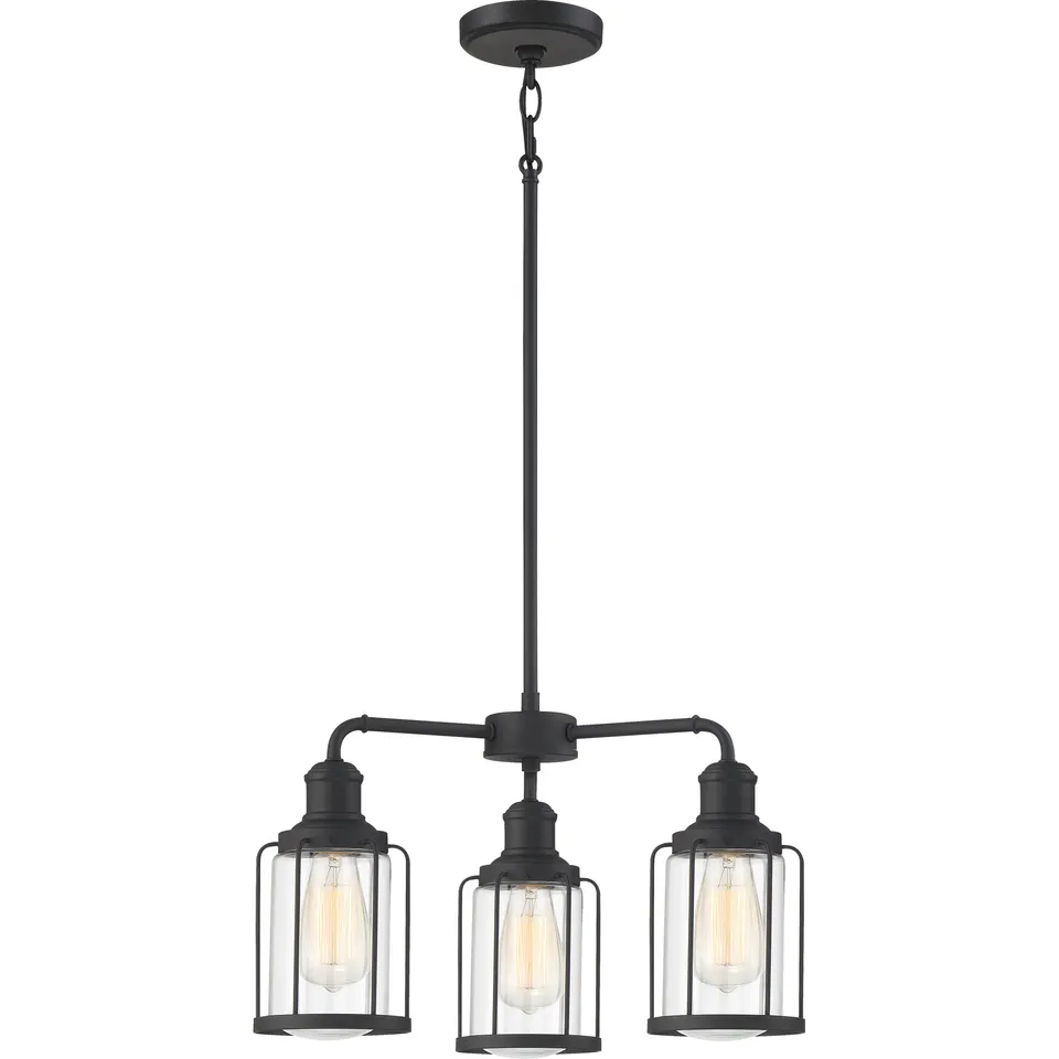 Quoizel Ludlow Chandelier lustr černý klecový 5-ramenný
