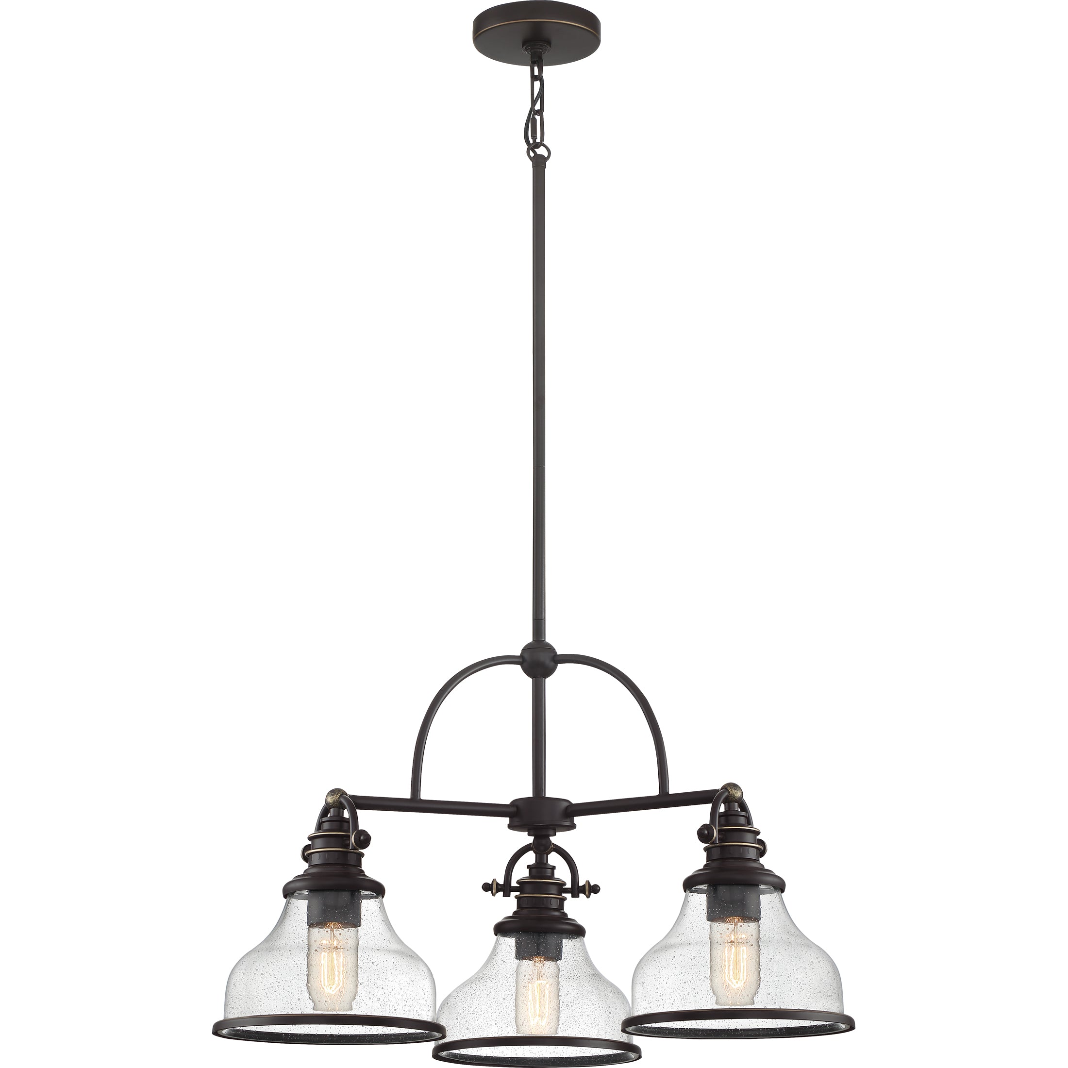 Quoizel Grant Chandelier lustr bronzový čiré sklo