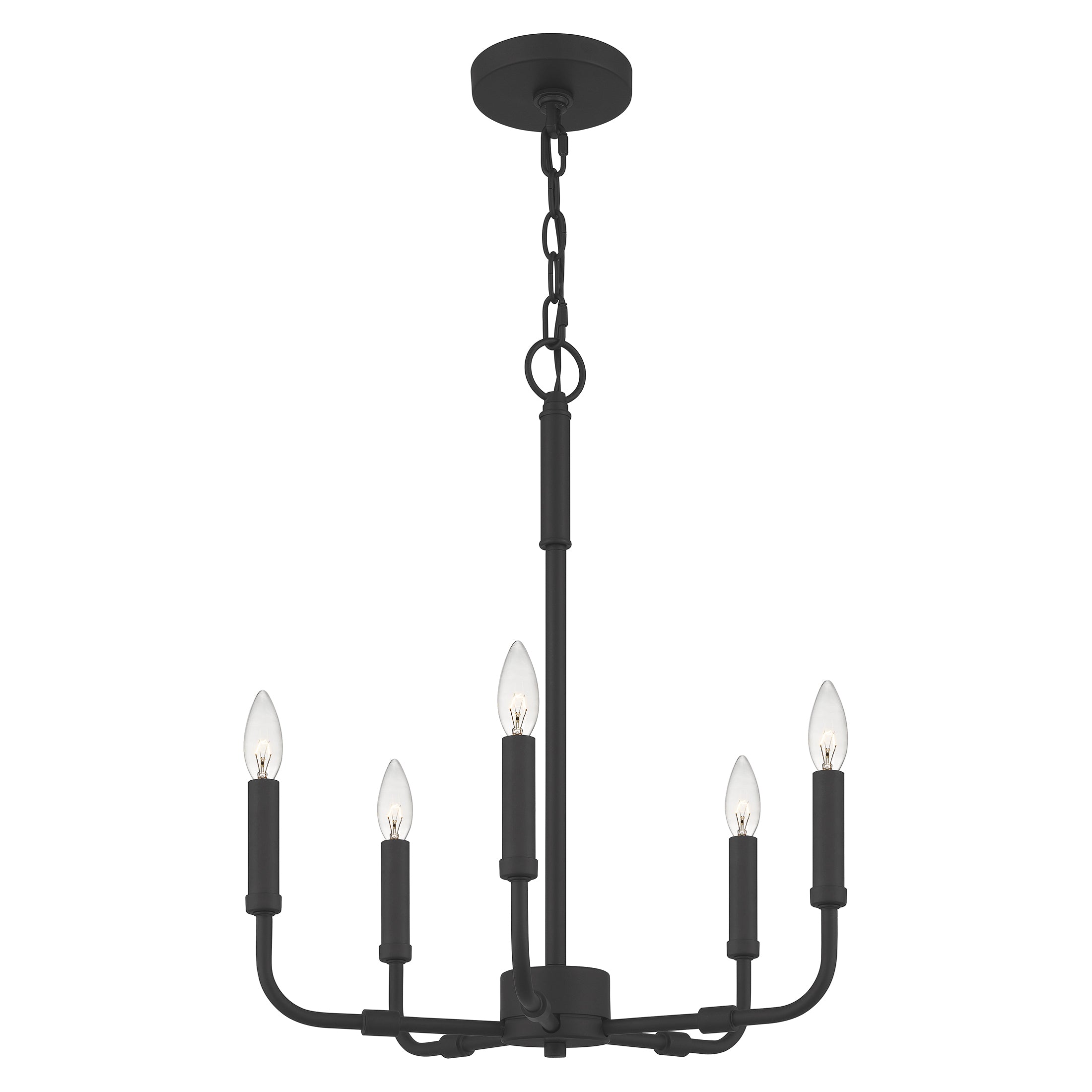 Quoizel Abner lustr 5 světel 18" černý