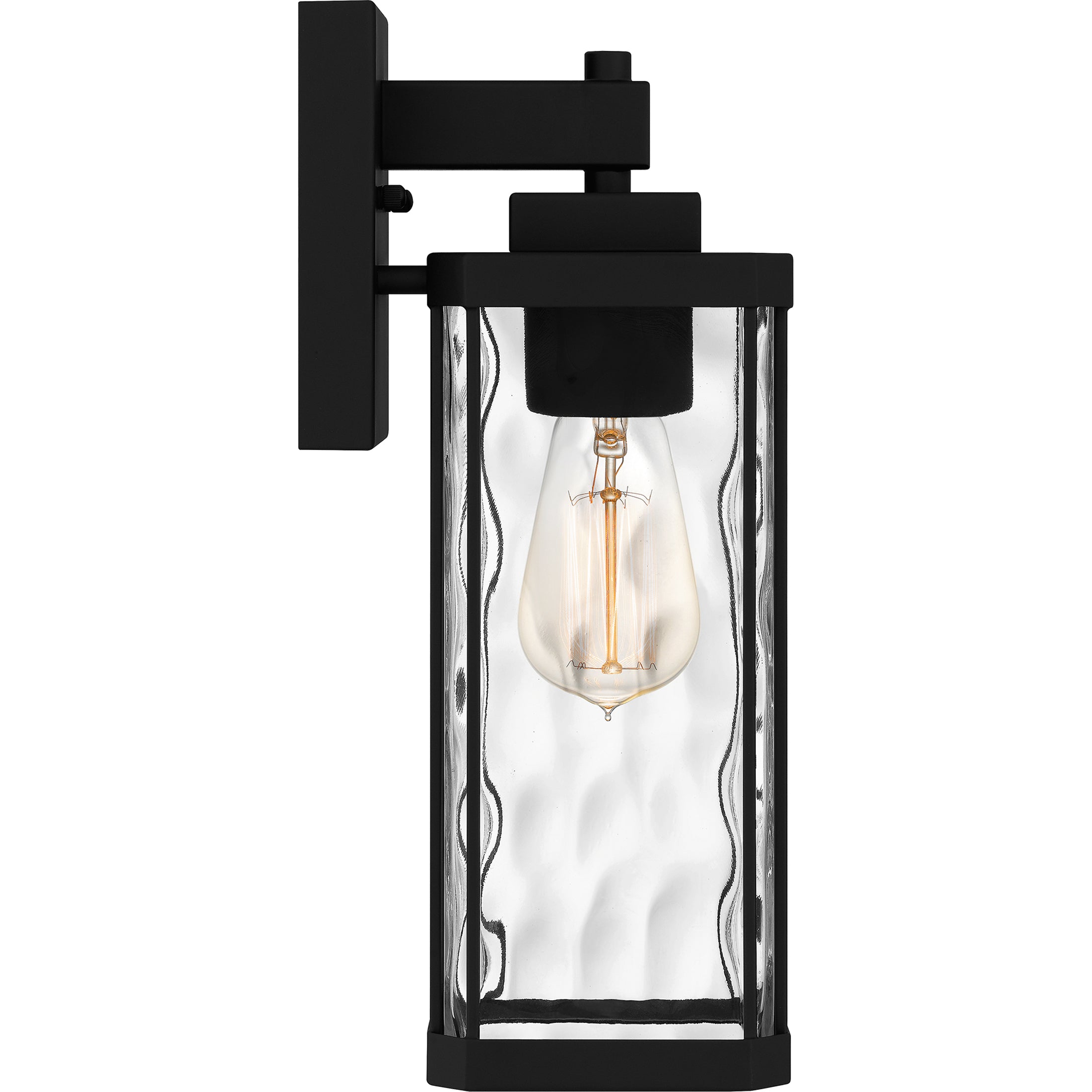 Quoizel Balchier venkovní lampa černá kladívkové sklo