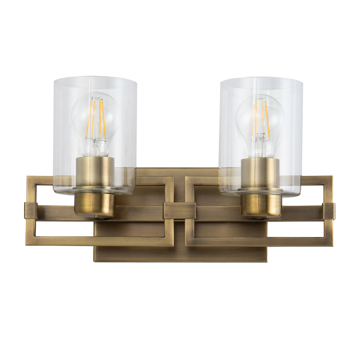 Gilded Nola Estes 2 Light koupelnové svítídlo mosaz