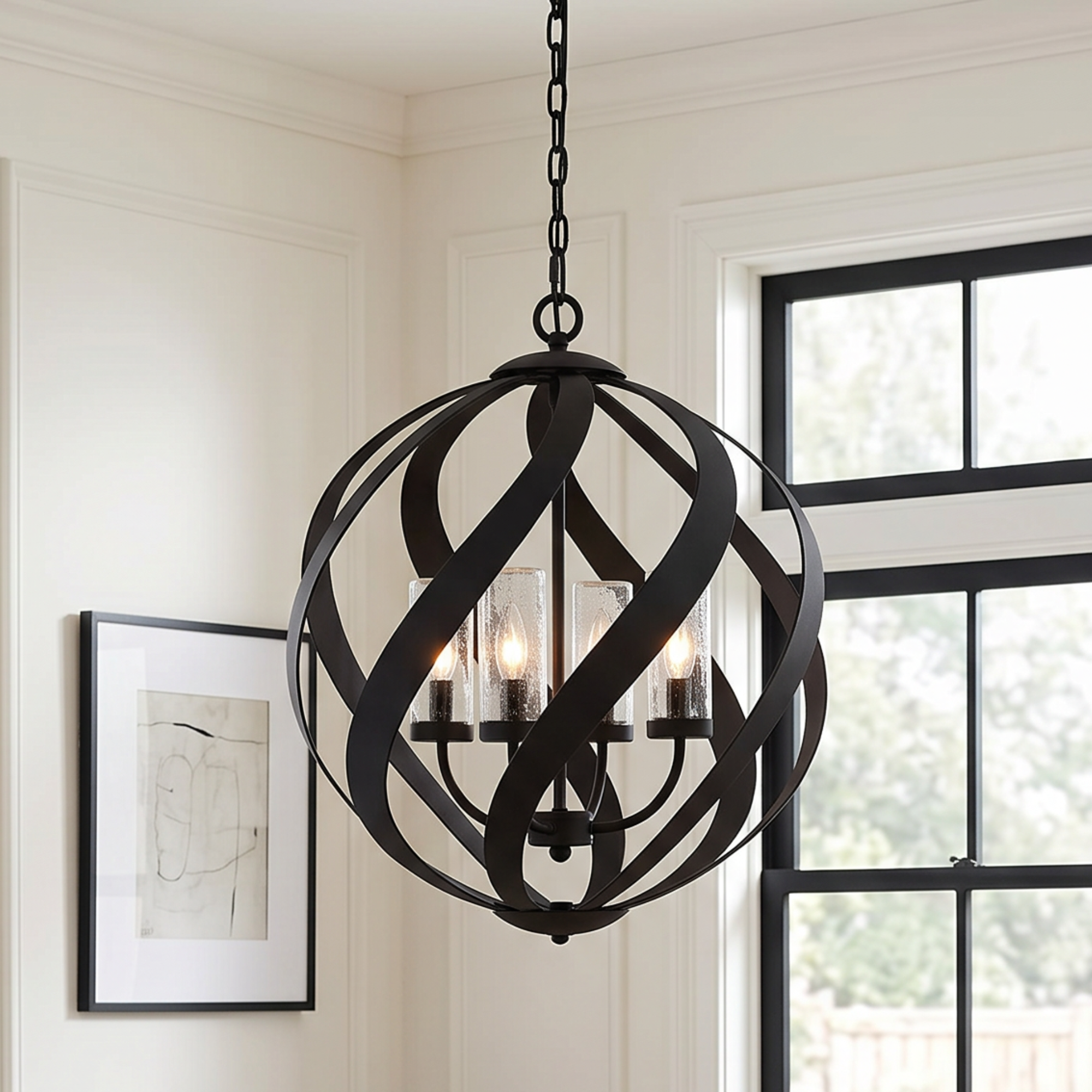 Quoizel Blacksmith závěsné svítidlo 19,5" stará černá