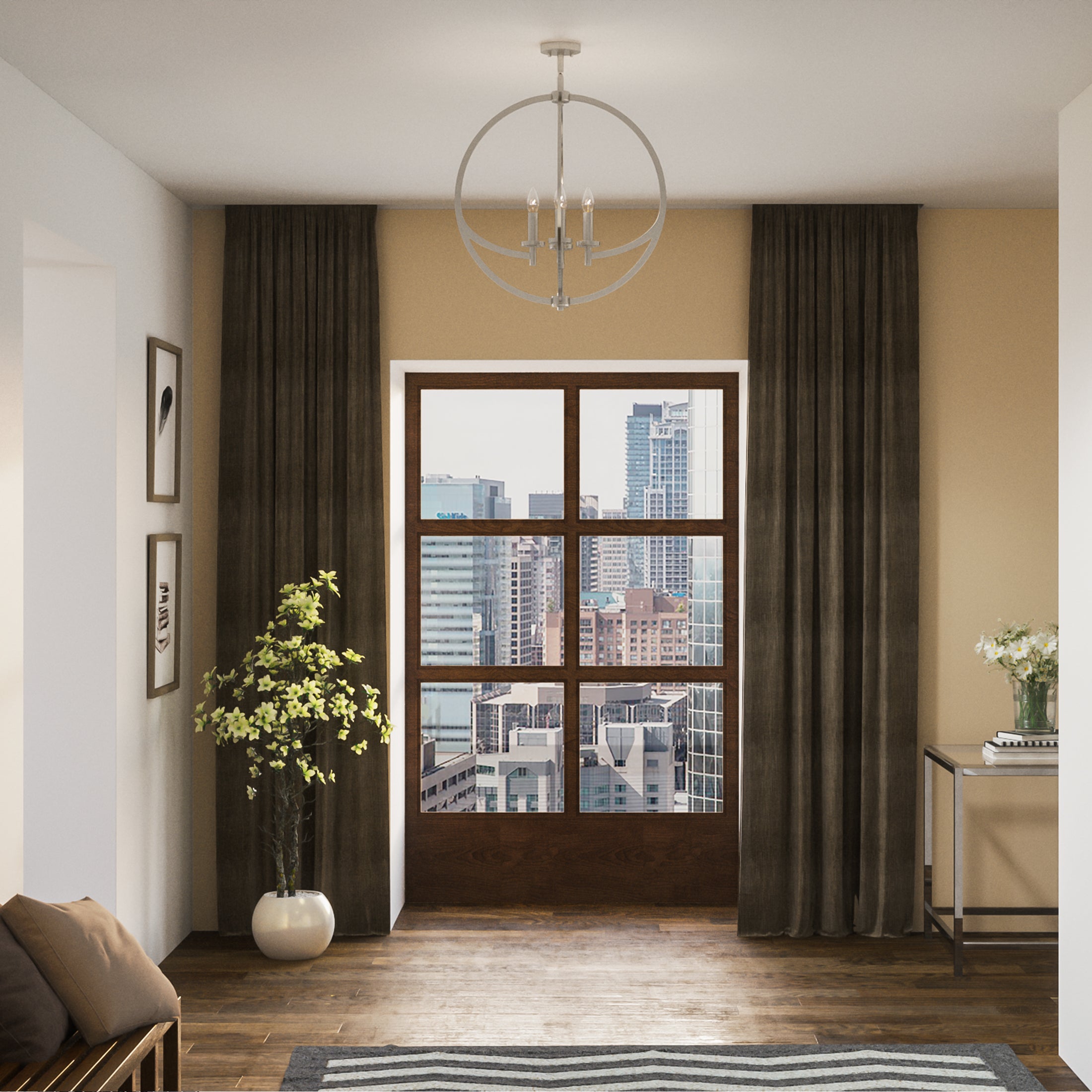 Quoizel Orion Semi-Flush stropní svítidlo kartáčovaný nikl