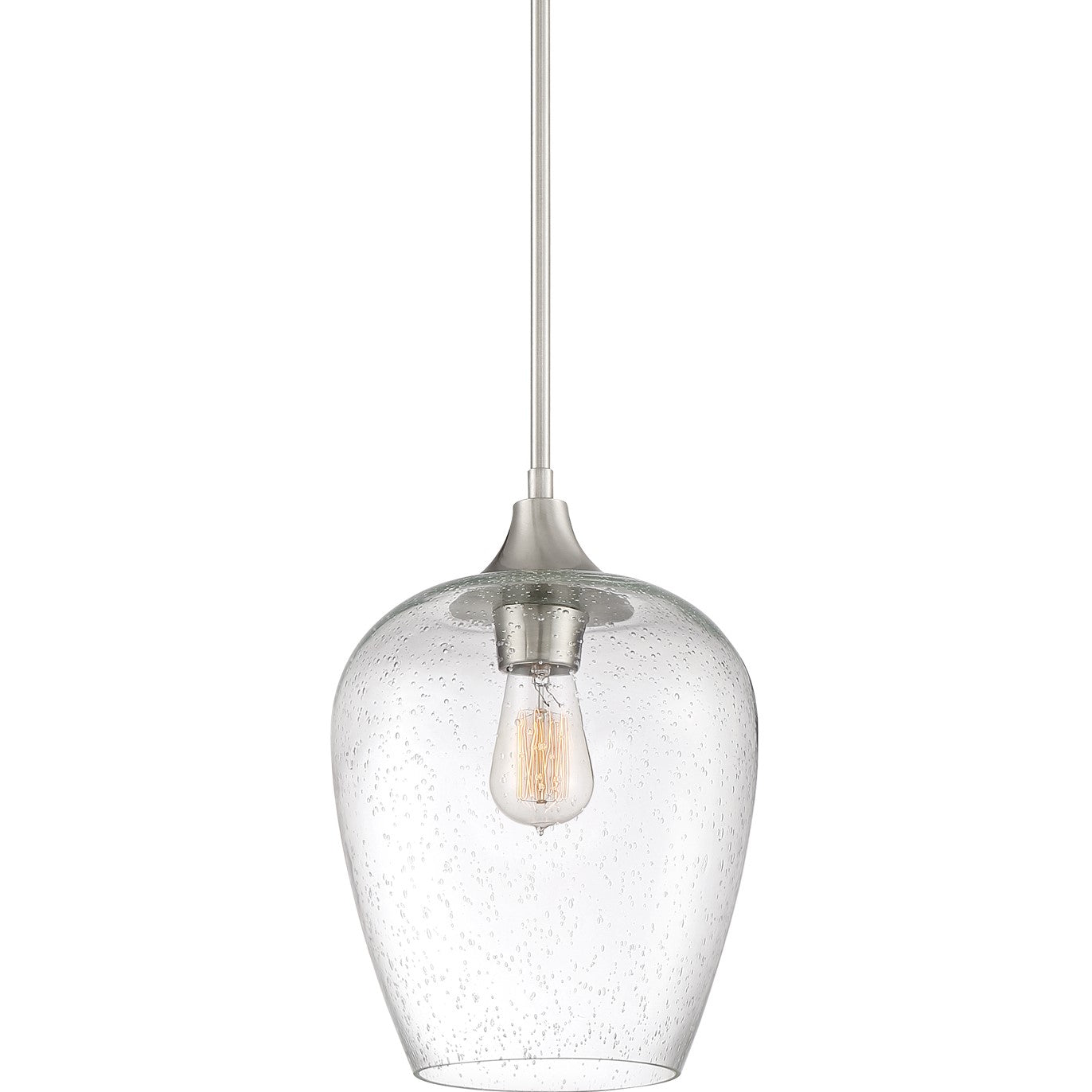 Quoizel Towne Mini Pendant závěsné svítídlo nikl skleněné
