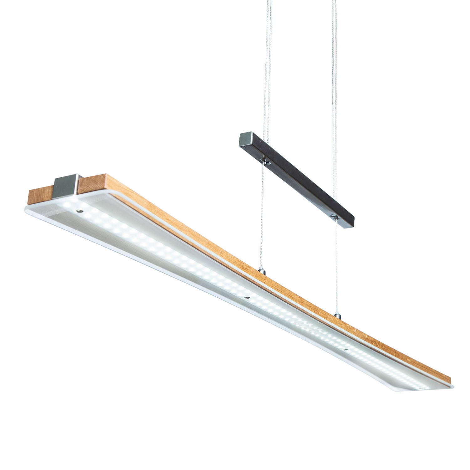 Elobra Panama závěsné LED světlo dub 100 cm dotykové