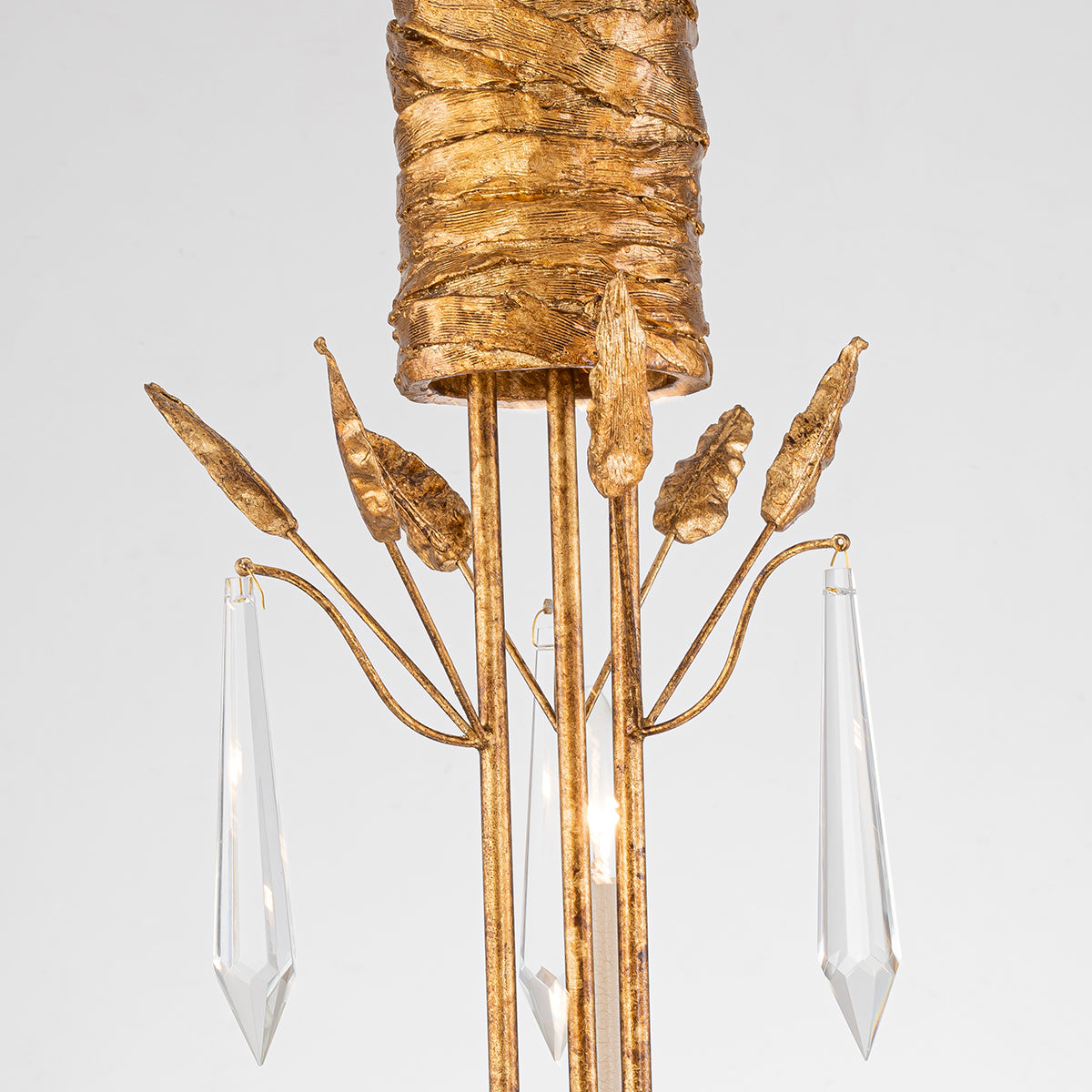 Gilded Nola Palm d'Or lustr 3 světla zlatý 61 cm