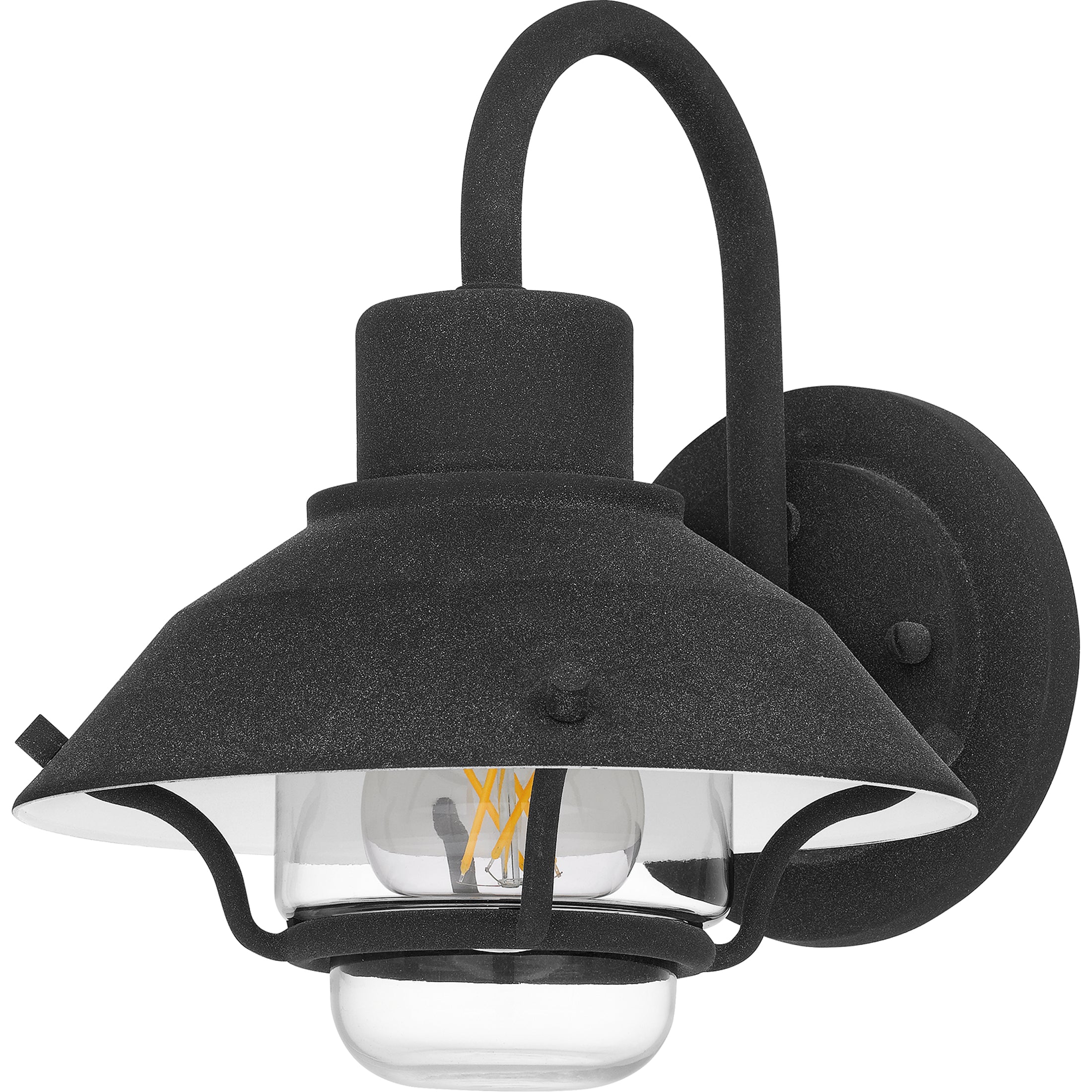 Quoizel Lavalier nástěnné světlo 24 cm černá sklo
