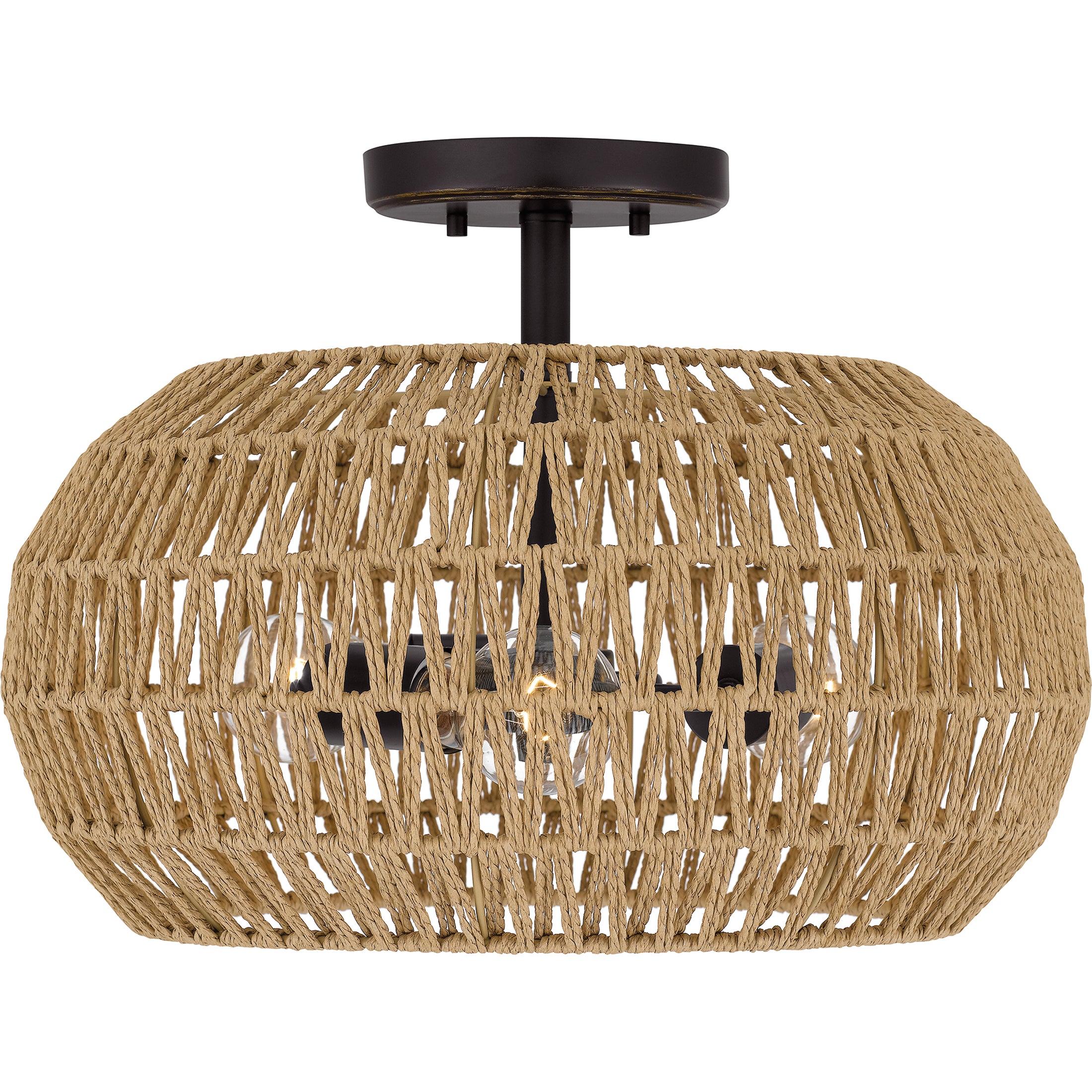 Quoizel Casablanca Semi-Flush stropní svítidlo palladian bronze