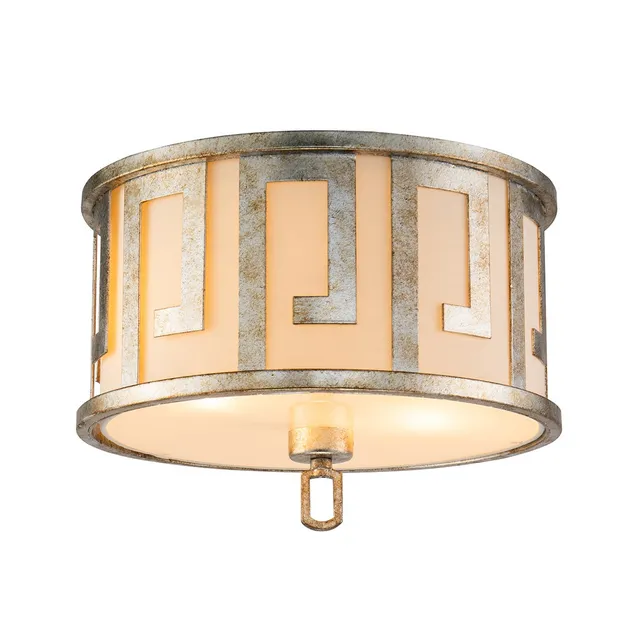 Gilded Nola Lemuria 2 Light Flushmount stropní svítidlo stříbrné