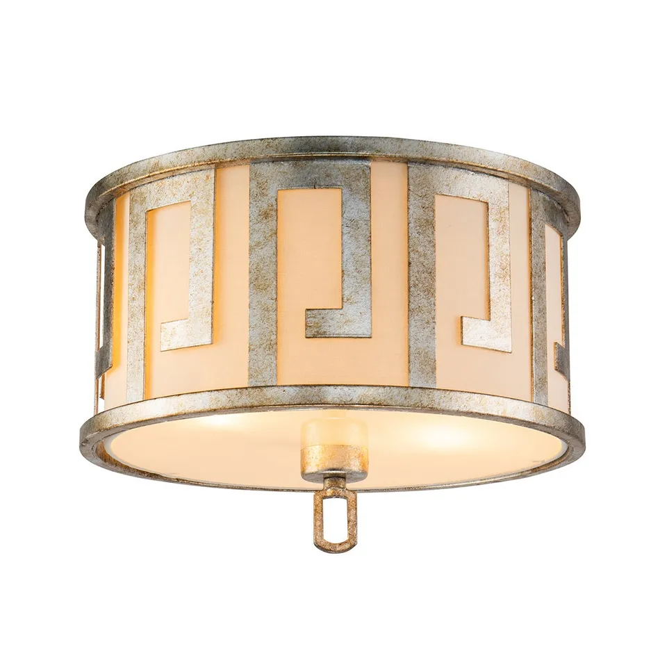 Gilded Nola Lemuria 2 Light Flushmount stropní svítidlo stříbrné