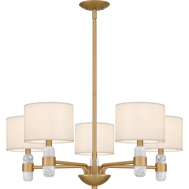 Quoizel Kimberly lustr Brushed Weathered Brass mramor