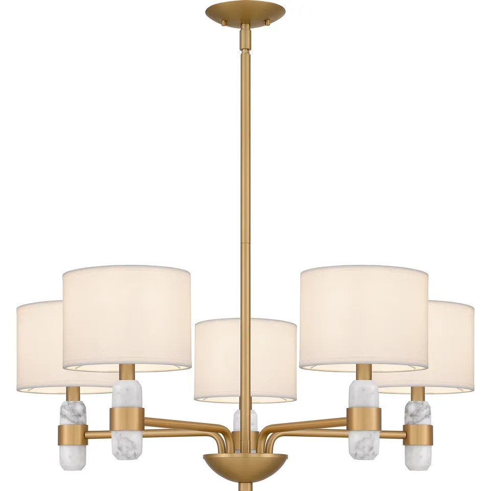 Quoizel Kimberly lustr Brushed Weathered Brass mramor