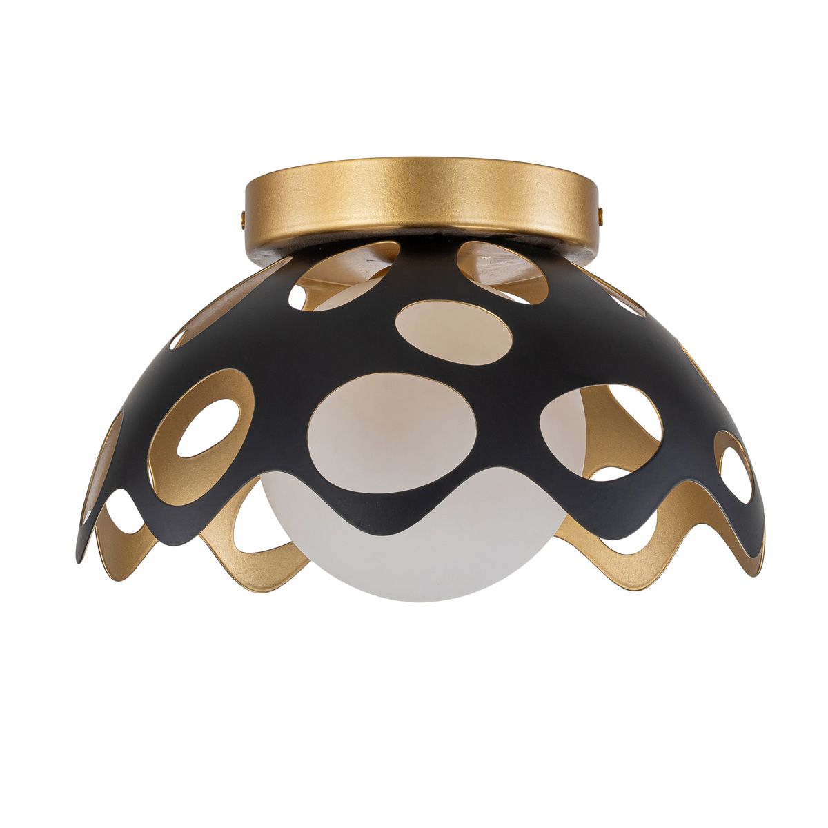 Gilded Nola Pebbles 10 závěsné světlo černá zlatá