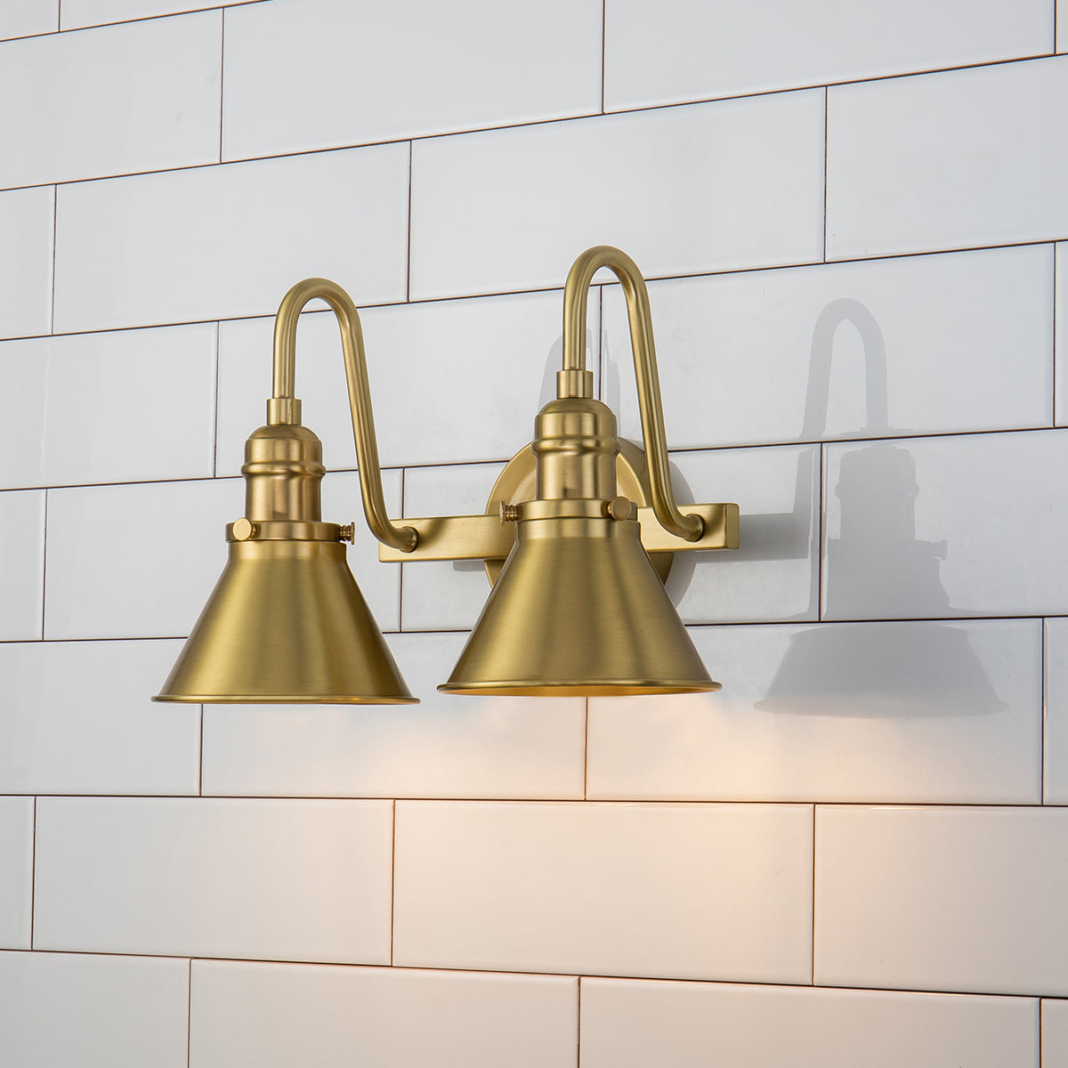 Gilded Nola Provence 2 Light koupelnové svítídlo retro