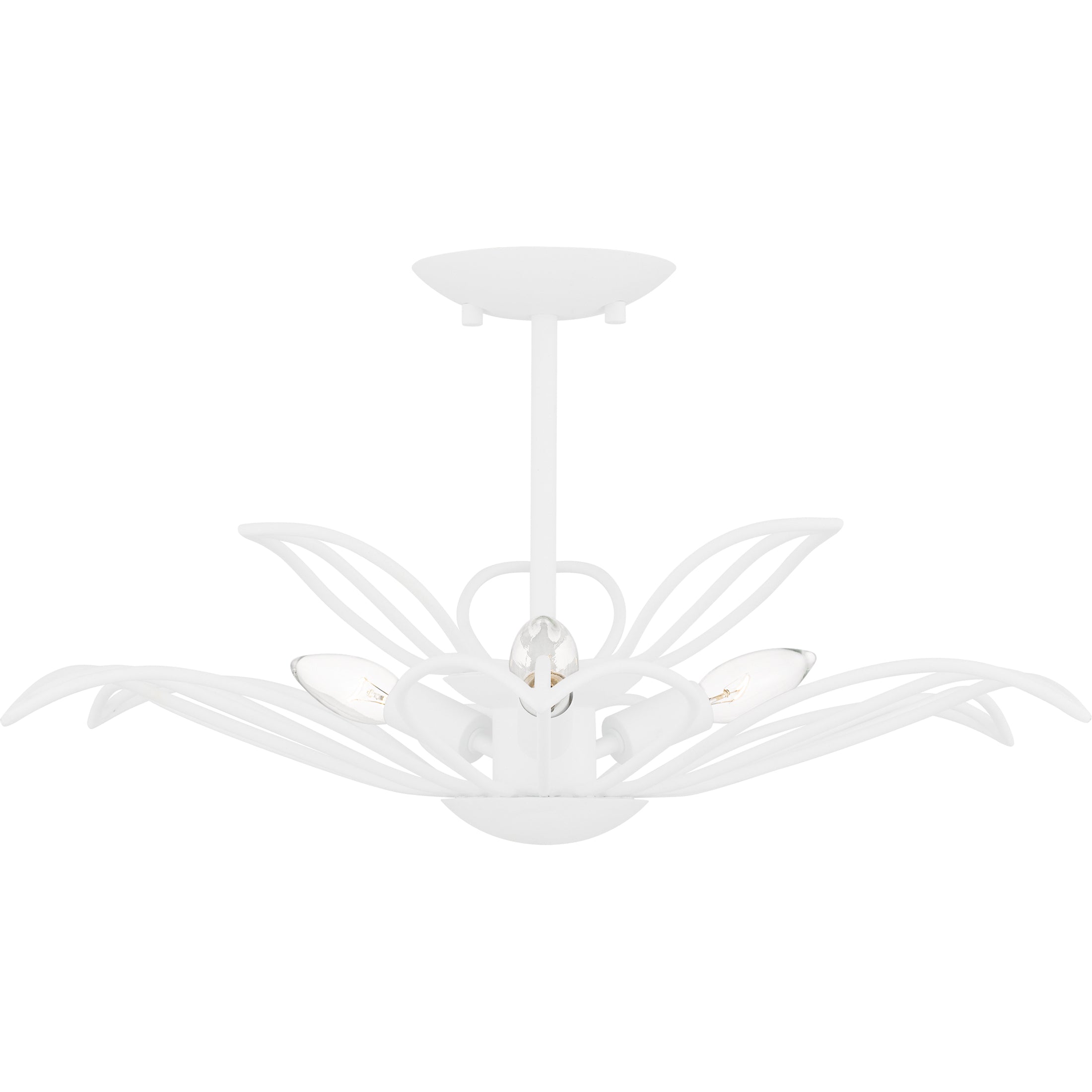 Quoizel Tallulah Semi-Flush stropní svítidlo sand white květina