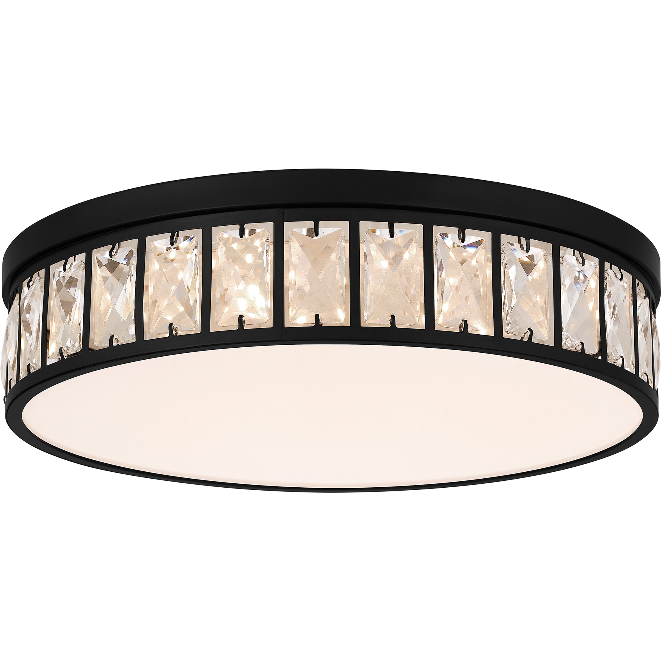 Quoizel Gibson Flush Mount stropní svítidlo matná černá křišťál