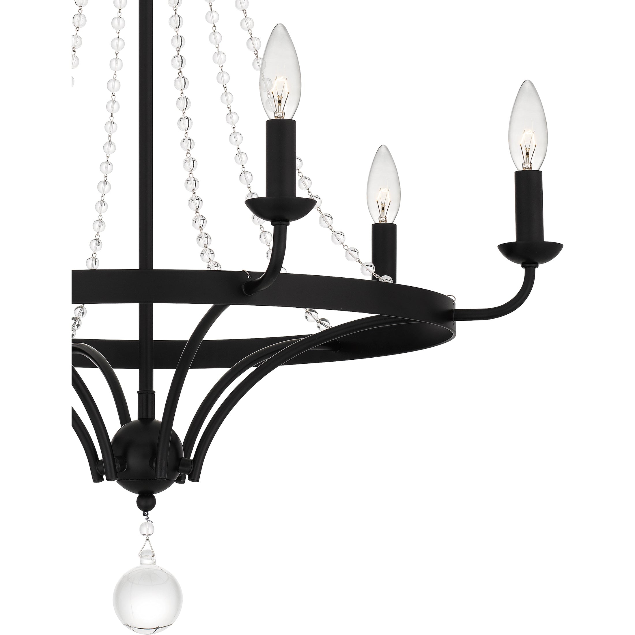 Quoizel Adelaide lustr Matte Black 9 světel