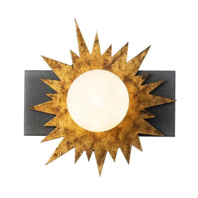Gilded Nola Soleil 1 koupelnové svítidlo zinek a starožitné zlato