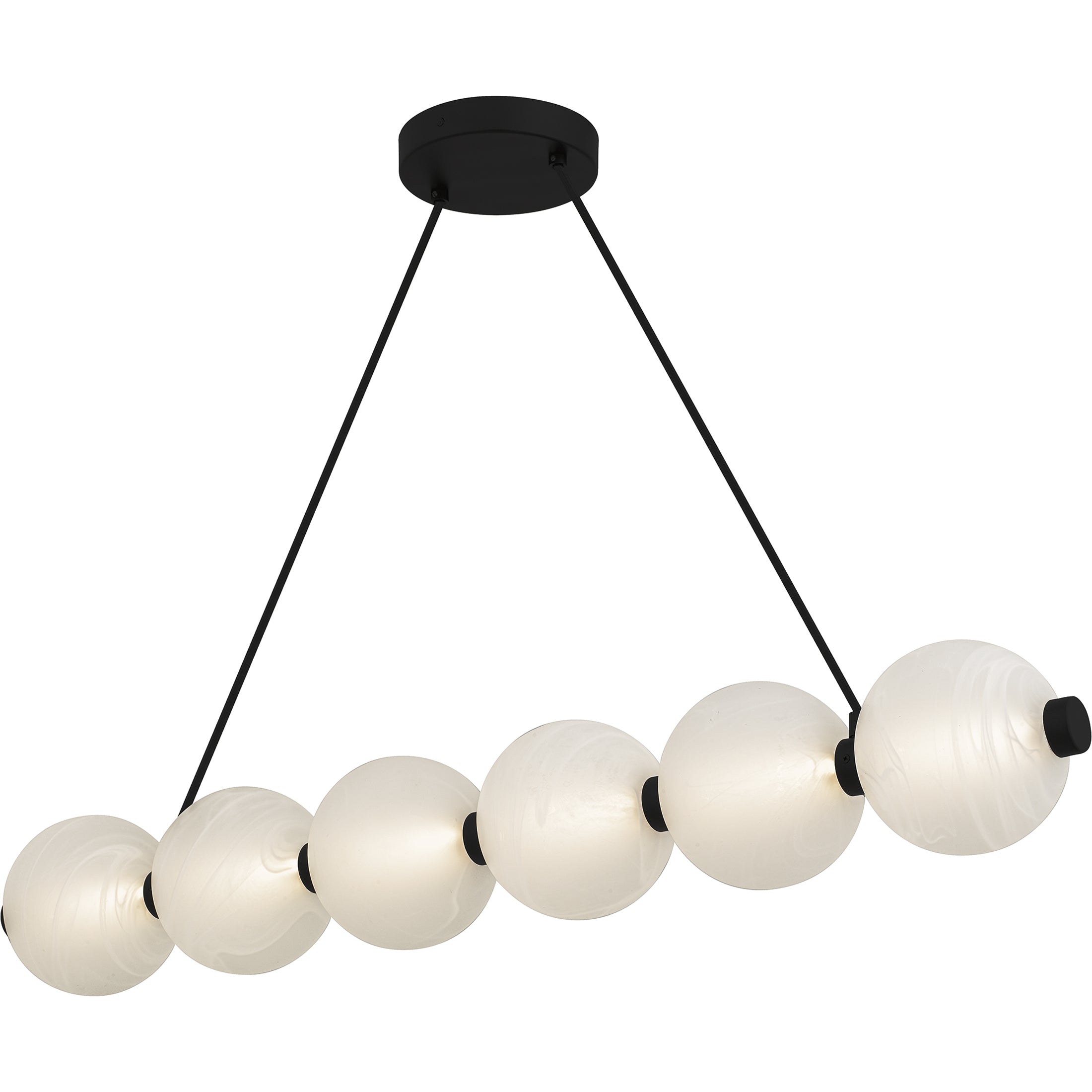 Quoizel Clarendon LED ostrůvkový lustr Matte Black