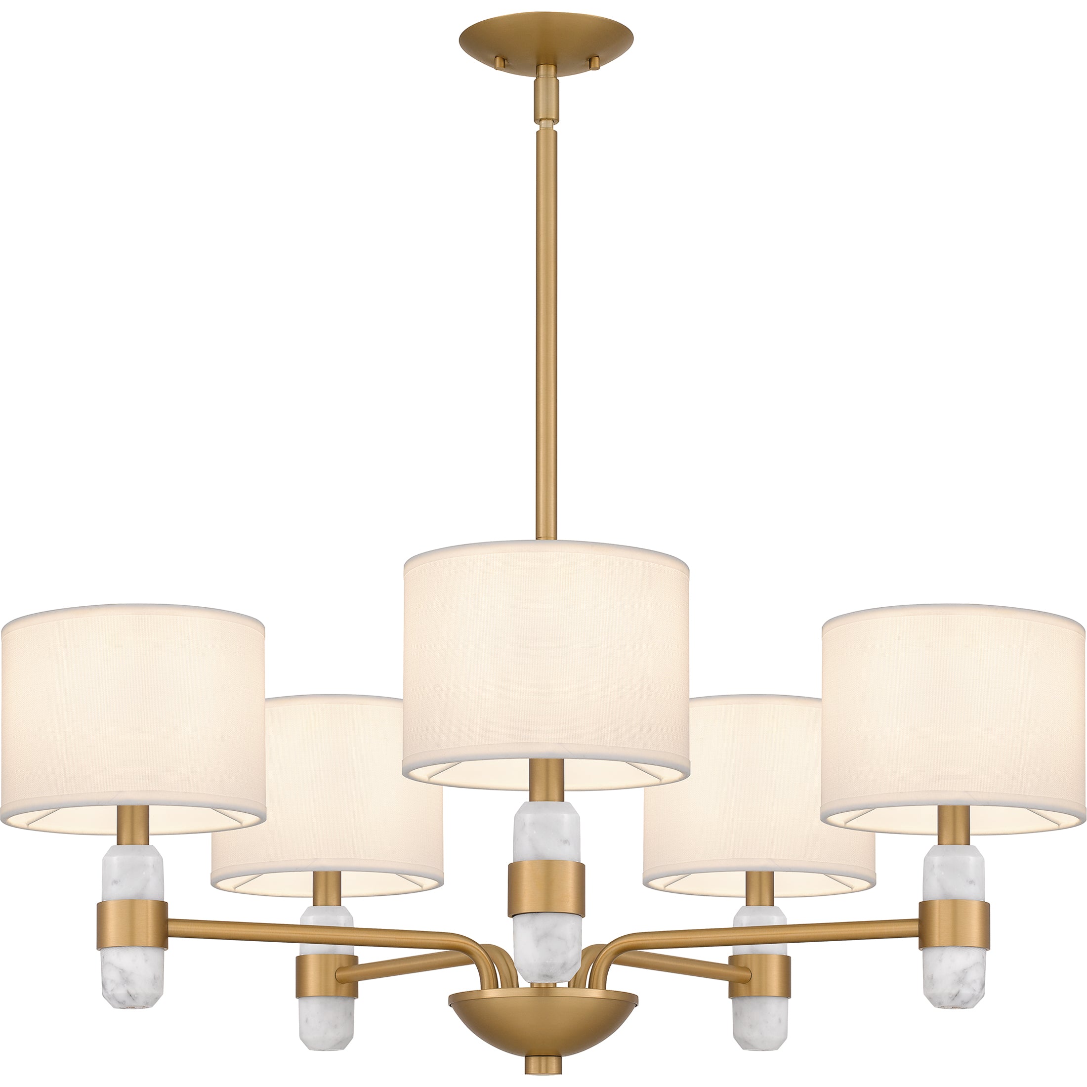 Quoizel Kimberly lustr Brushed Weathered Brass mramor