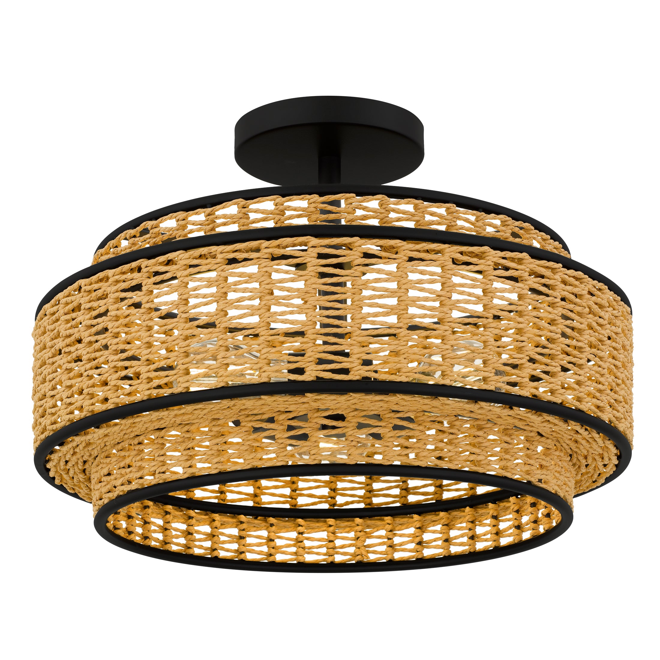 Quoizel Teton Semi-Flush Mount stropní svítidlo černá 40 cm