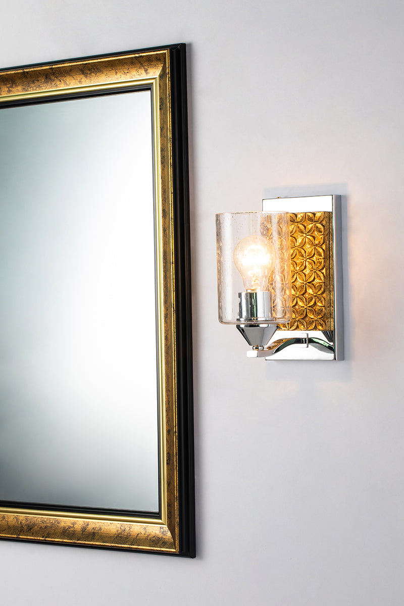 Gilded Nola Arcadia 1 Light koupelnové svítídlo čiré sklo