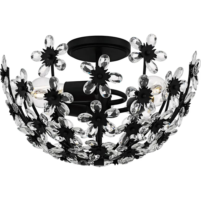 Quoizel Rosemary Semi-Flush stropní svítidlo křišťálové