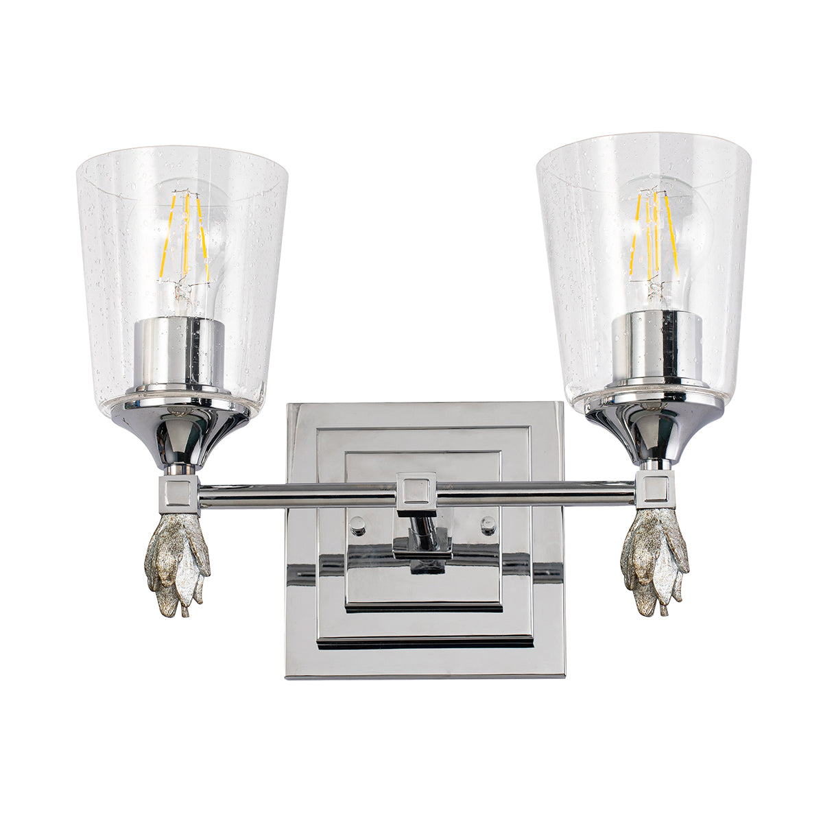 Gilded Nola Vetiver 2 Light koupelnové svítidlo čiré