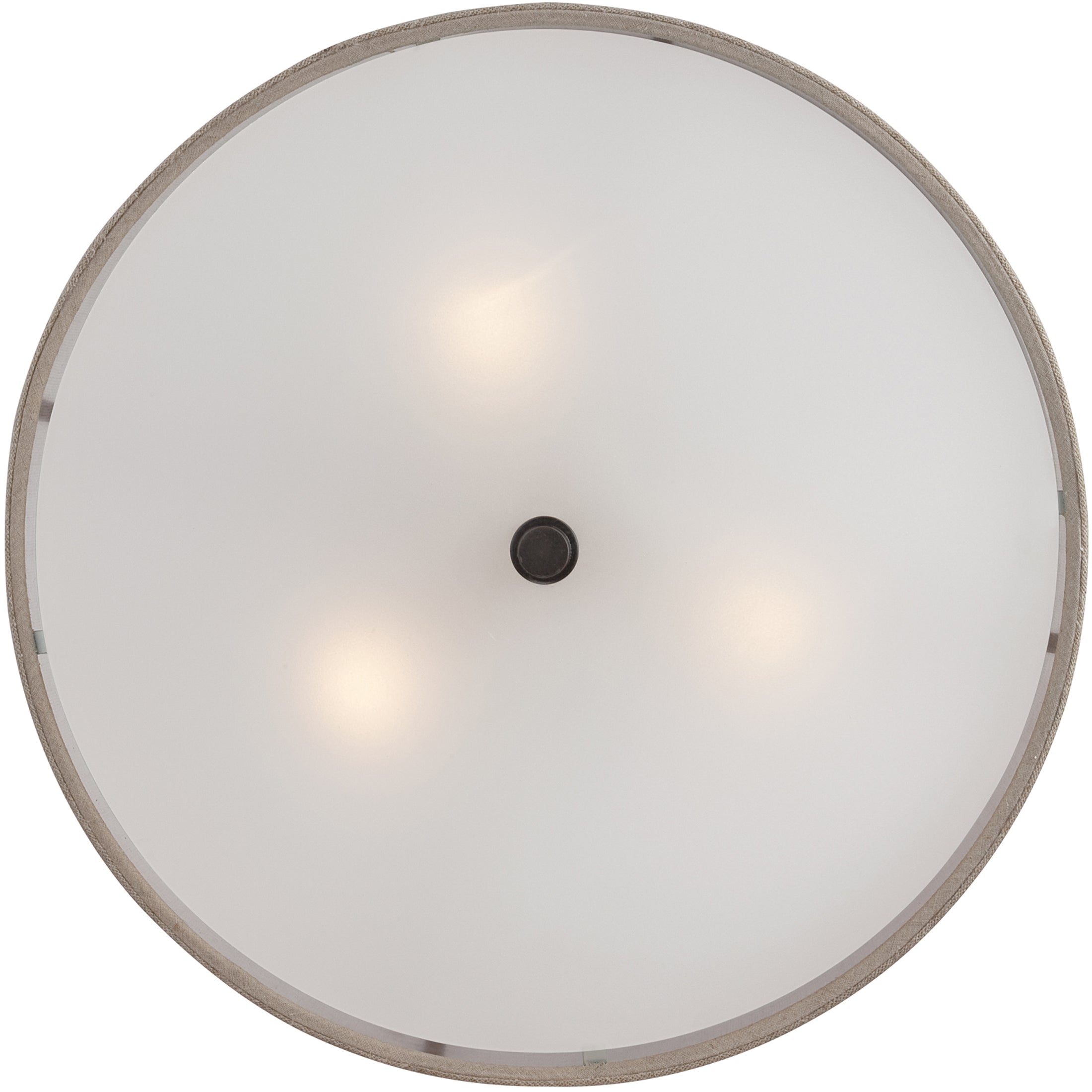 Quoizel Cloverdale Semi-Flush stropní svítídlo cocoa látkové
