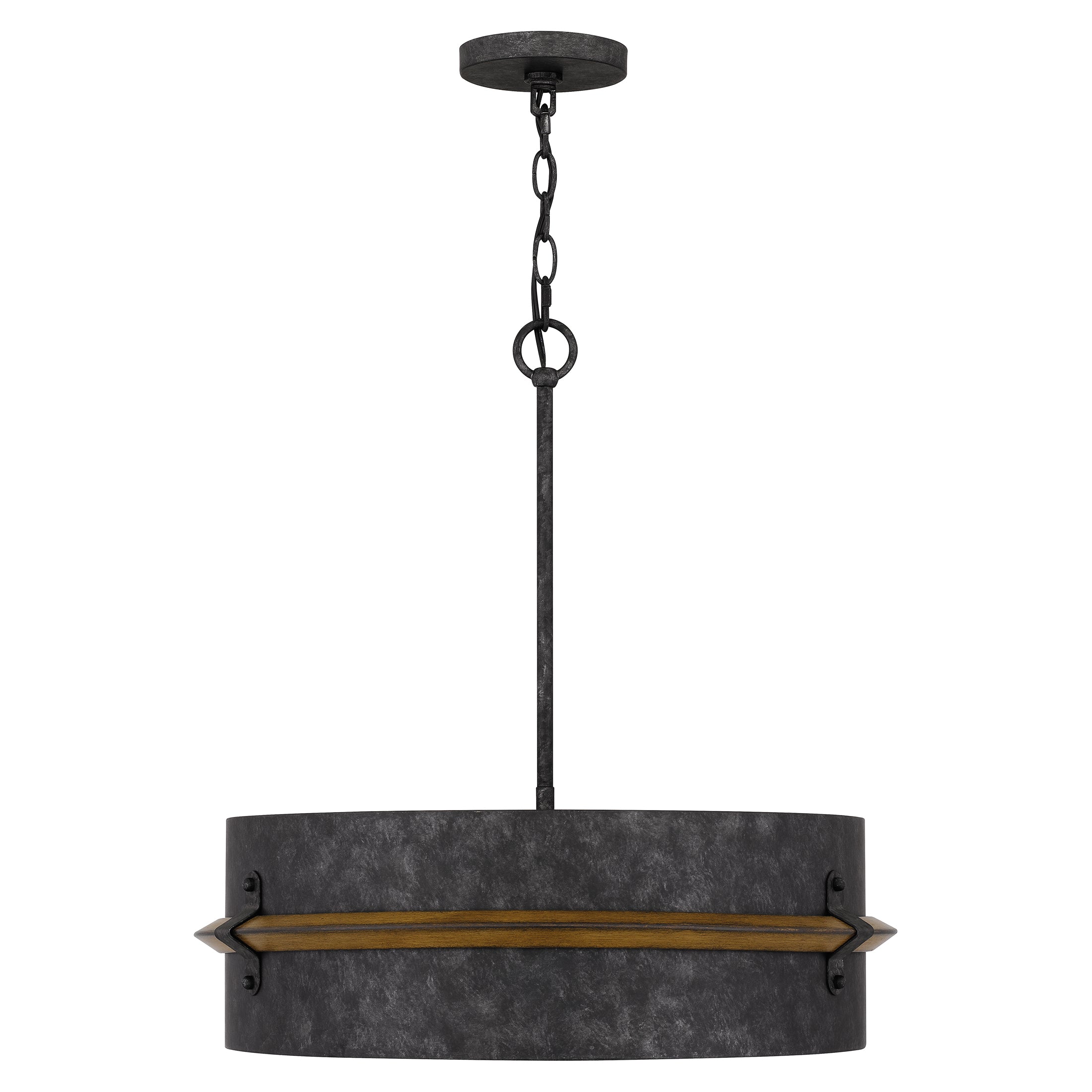 Quoizel Lariat Pendant závěsné svítídlo old black dřevo