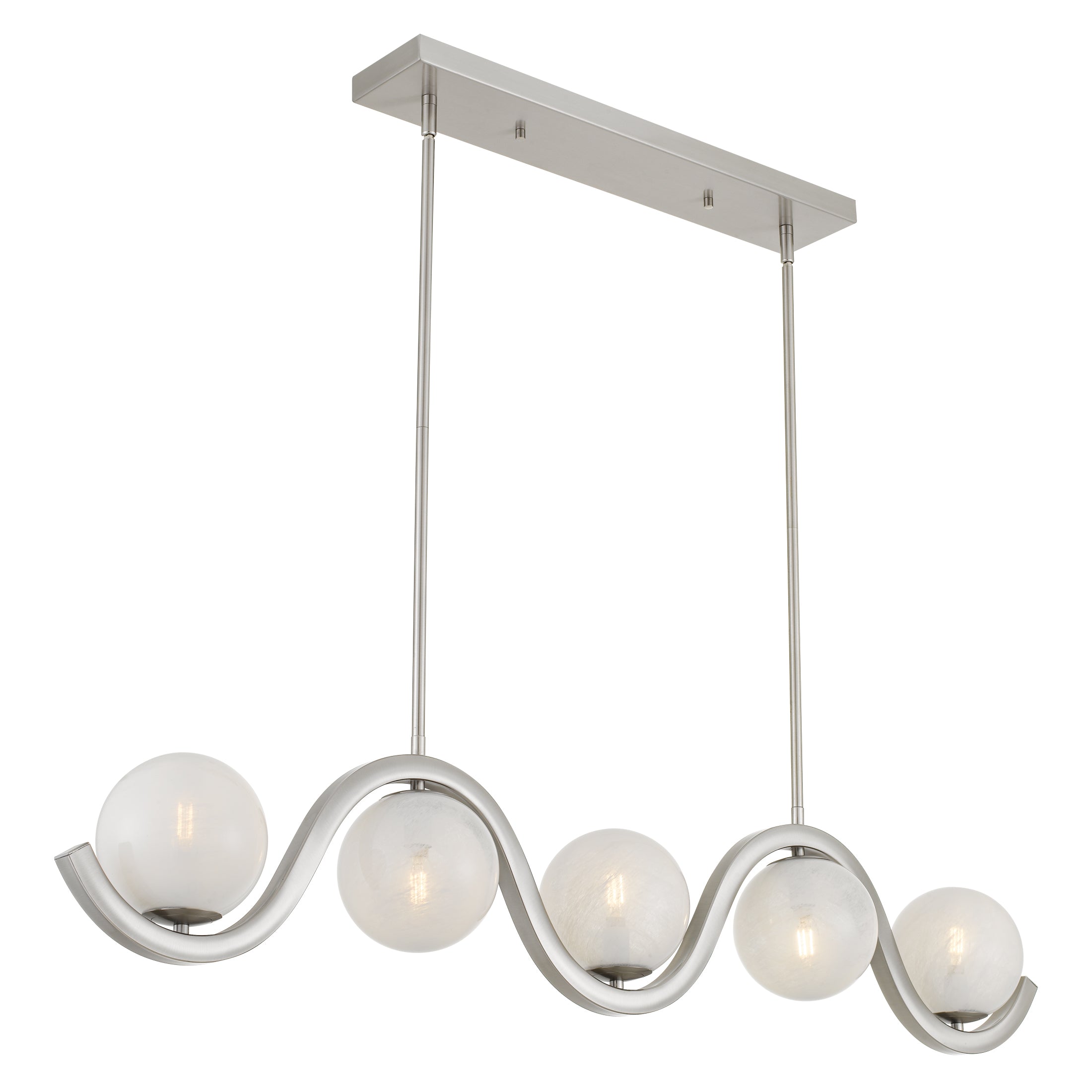 Quoizel Spherical Island Light lustr brushed nickel