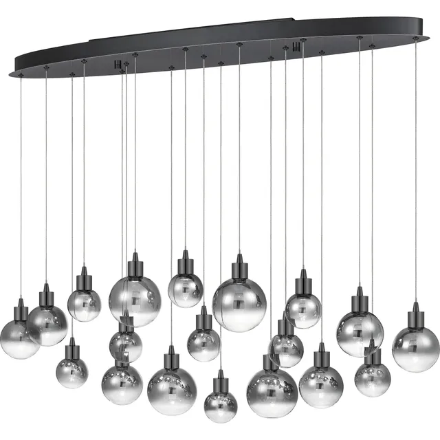Quoizel Shadow závěsný lustr černý chrom LED