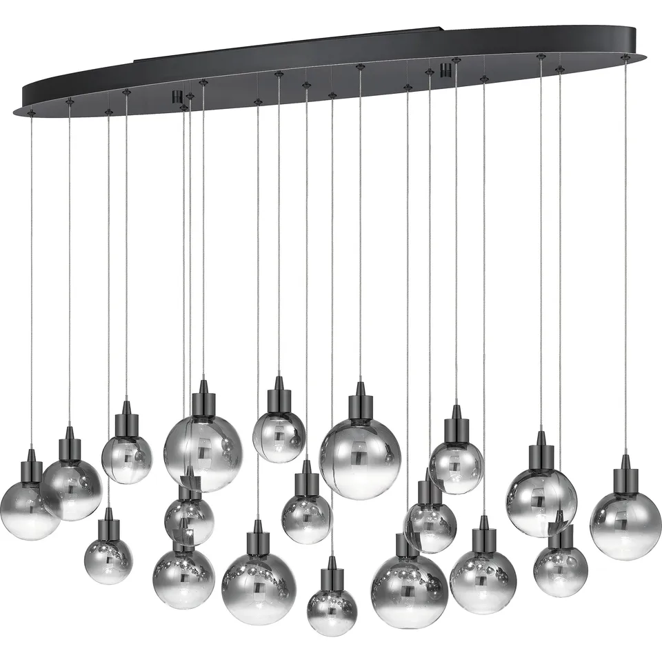 Quoizel Shadow závěsný lustr černý chrom LED