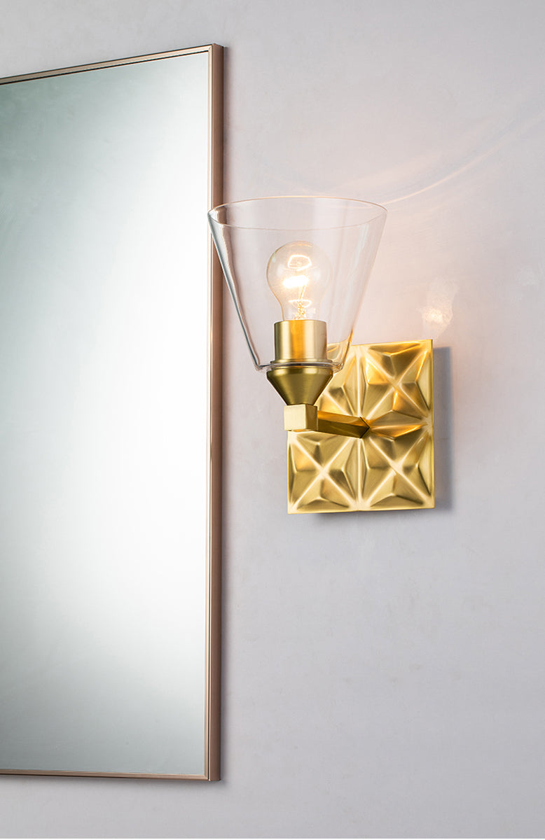Gilded Nola Alpha 1 Light koupelnové svítídlo stará mosaz