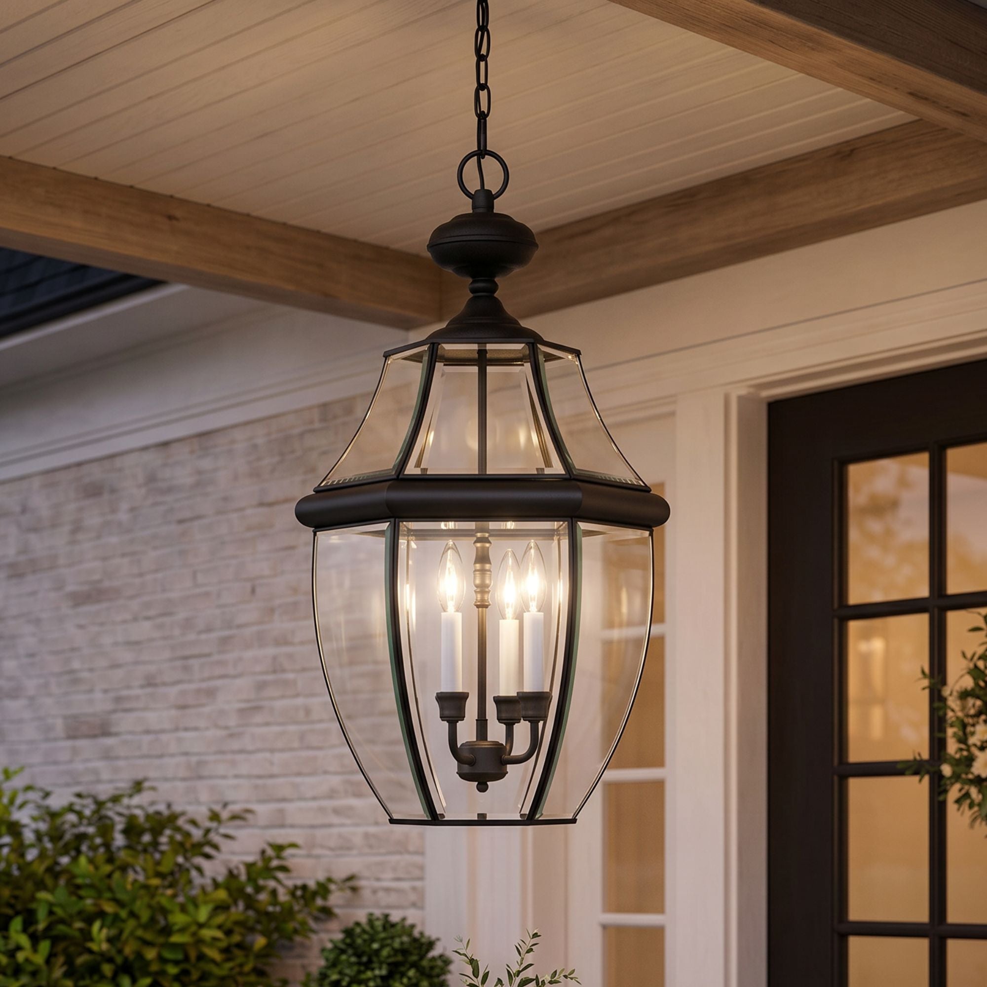 Quoizel Newbury venkovní závěs 4 světla mosaz bronz