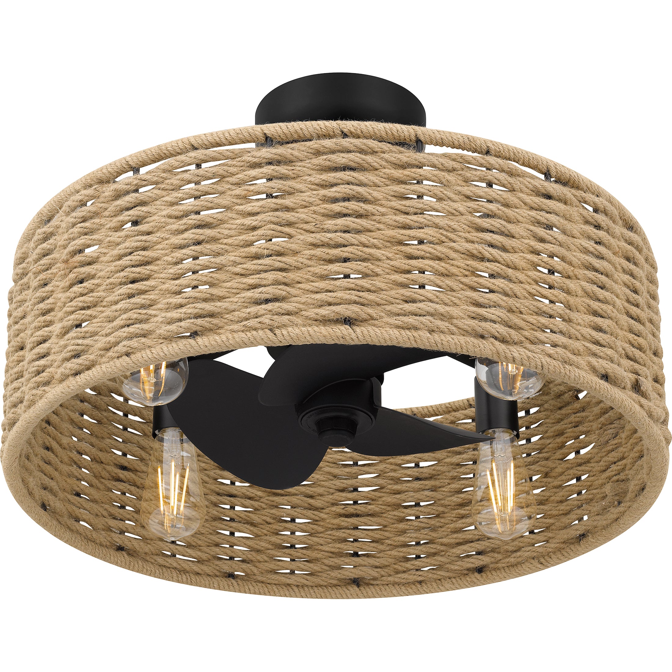 Quoizel Islander stropní ventilátor černý