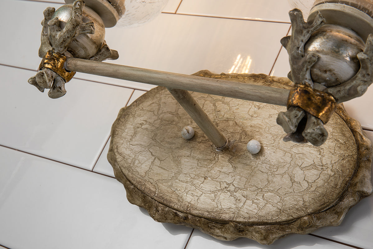 Gilded Nola Trellis 2 Light Bath Bar koupelnové svítidlo putty