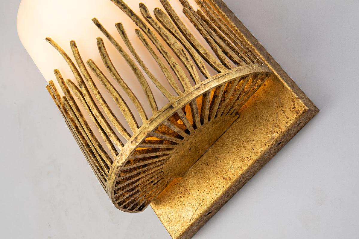 Gilded Nola Sawgrass 1 Light Wall Sconce In Distressed Gold nástěnné