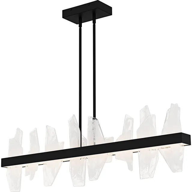 Quoizel Aurelia Island Light lustr soft gold se sklem