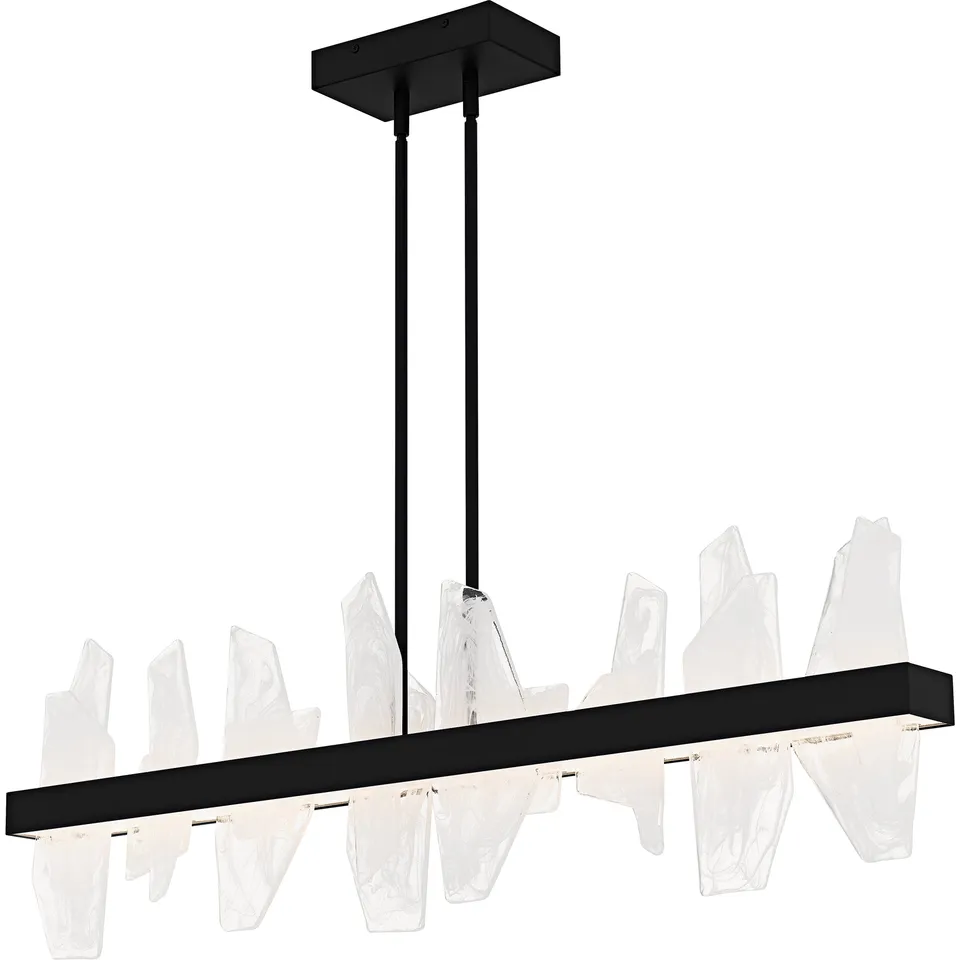 Quoizel Aurelia Island Light lustr soft gold se sklem