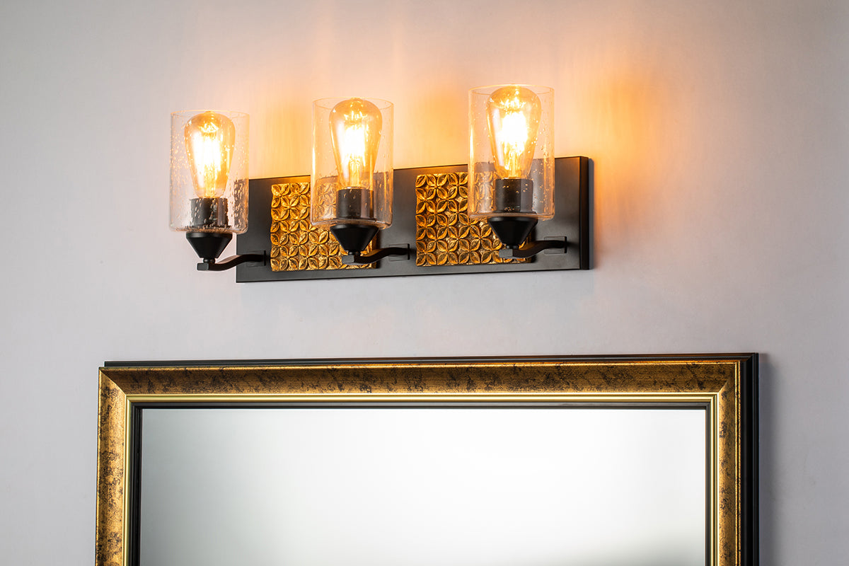 Gilded Nola Arcadia 3 Light koupelnové svítidlo čiré