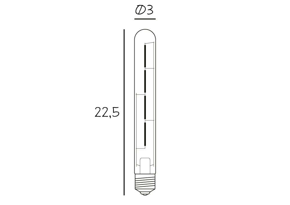 DESIGN BY US Tube Bulb 225 LED žárovka 3,5W
