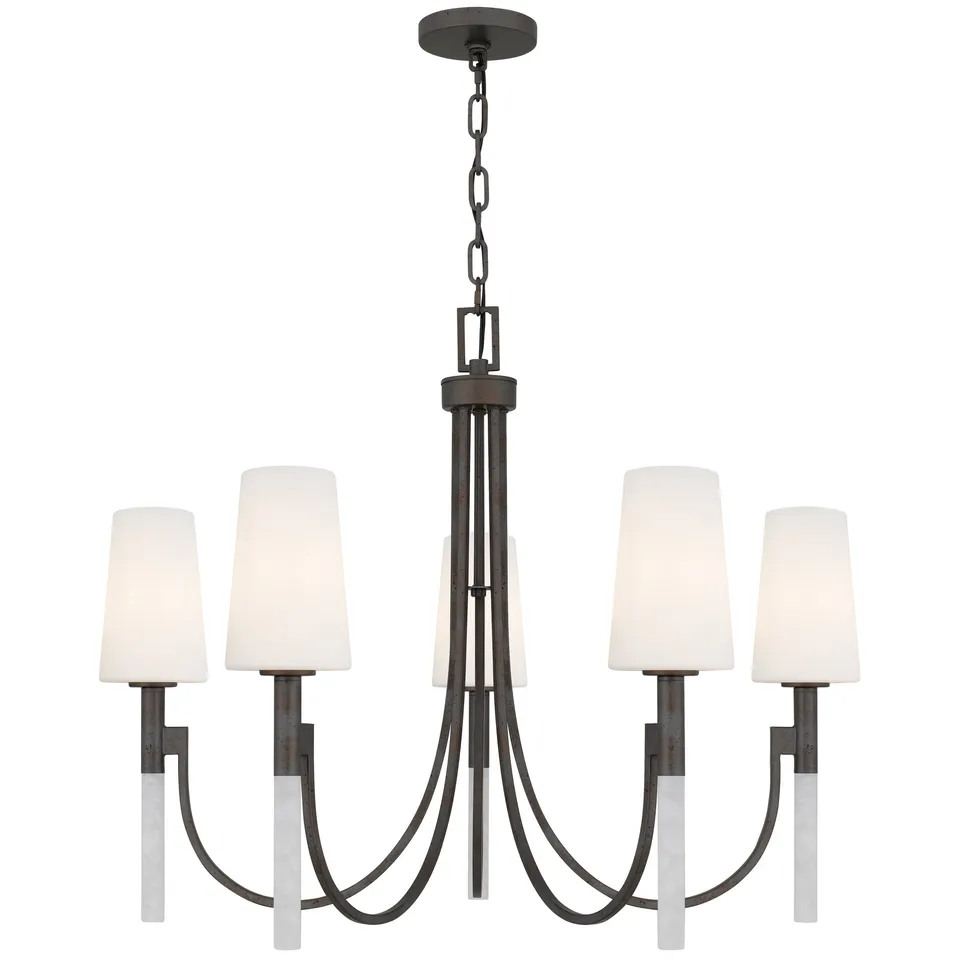 Quoizel Eloura Chandelier lustr kouřová 6 světel